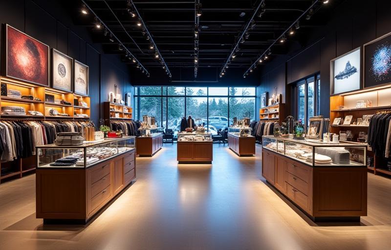 Photo of a brightly lit retail store interior, Case Study: Retail Chain Illumination