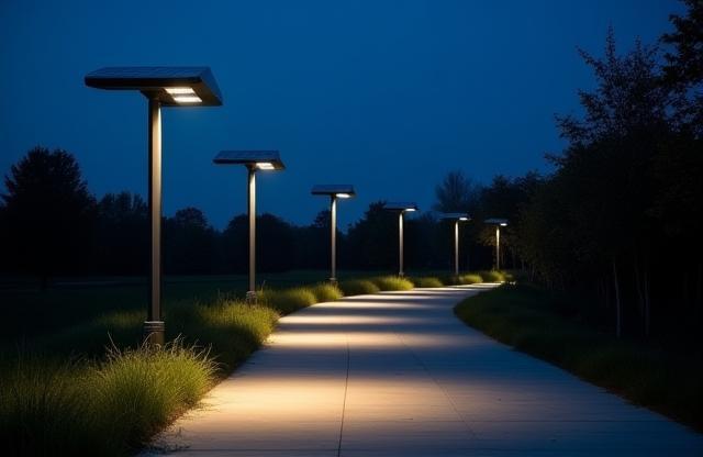 Image representing solar lighting installations outdoors